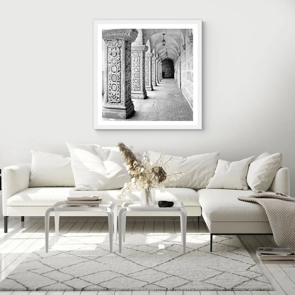 Poster in een witte lijst - En waar naar toe….? - 50x50 cm