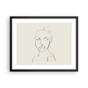 Poster in een zwarte lijst - Een overzicht van sensualiteit - 50x40 cm