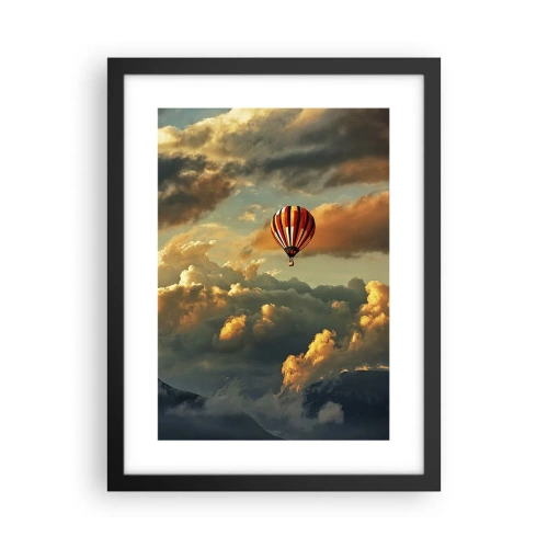 Poster in een zwarte lijst - Ik vlieg omdat ik dat wil - 30x40 cm