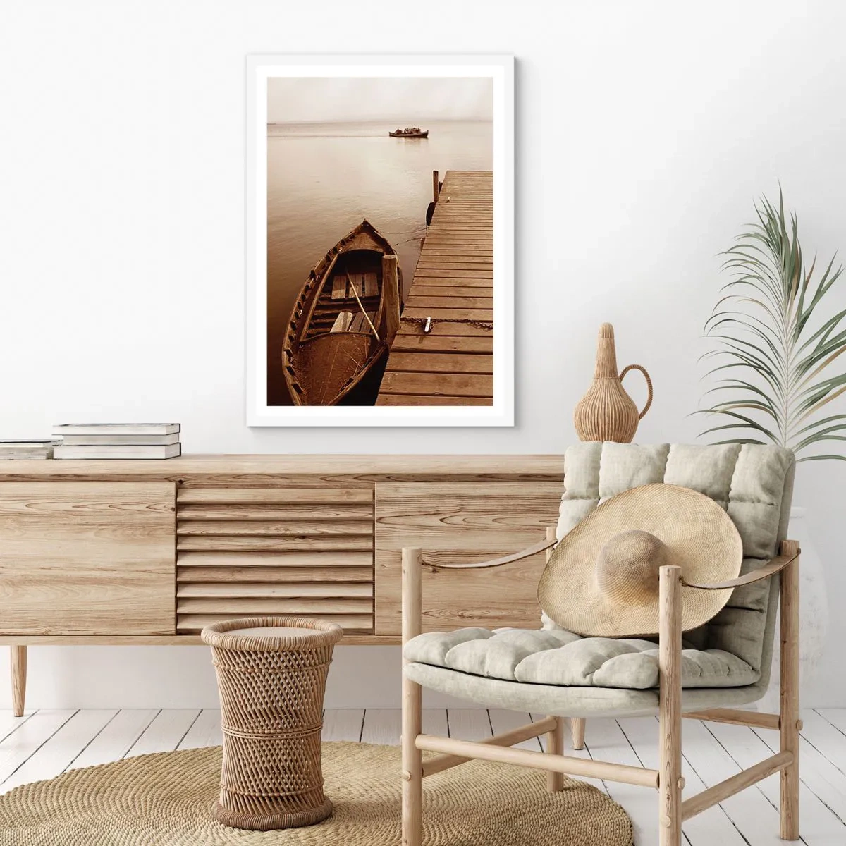 Poster in een witte lijst - Grote vrede - 70x100 cm