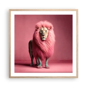 Een poster in een licht eiken lijst - En je bent niet meer bang - 60x60 cm