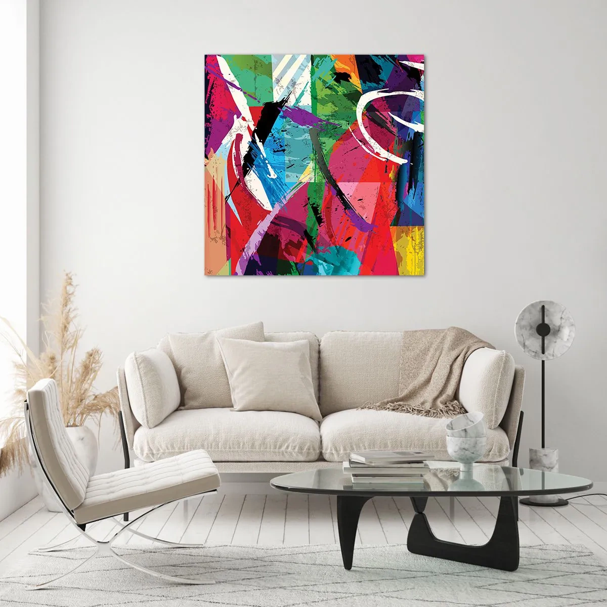 Schilderen op glas - Snel, levendig en opzwepend - 30x30 cm