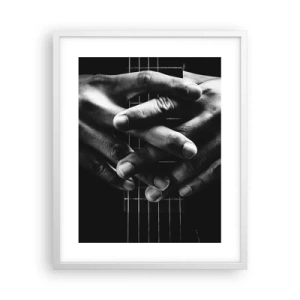 Poster in een witte lijst - Gebed van de kunstenaar - 40x50 cm