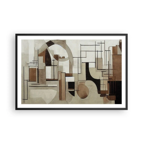 Poster in een zwarte lijst - Stadslandschap 2.0 - 91x61 cm
