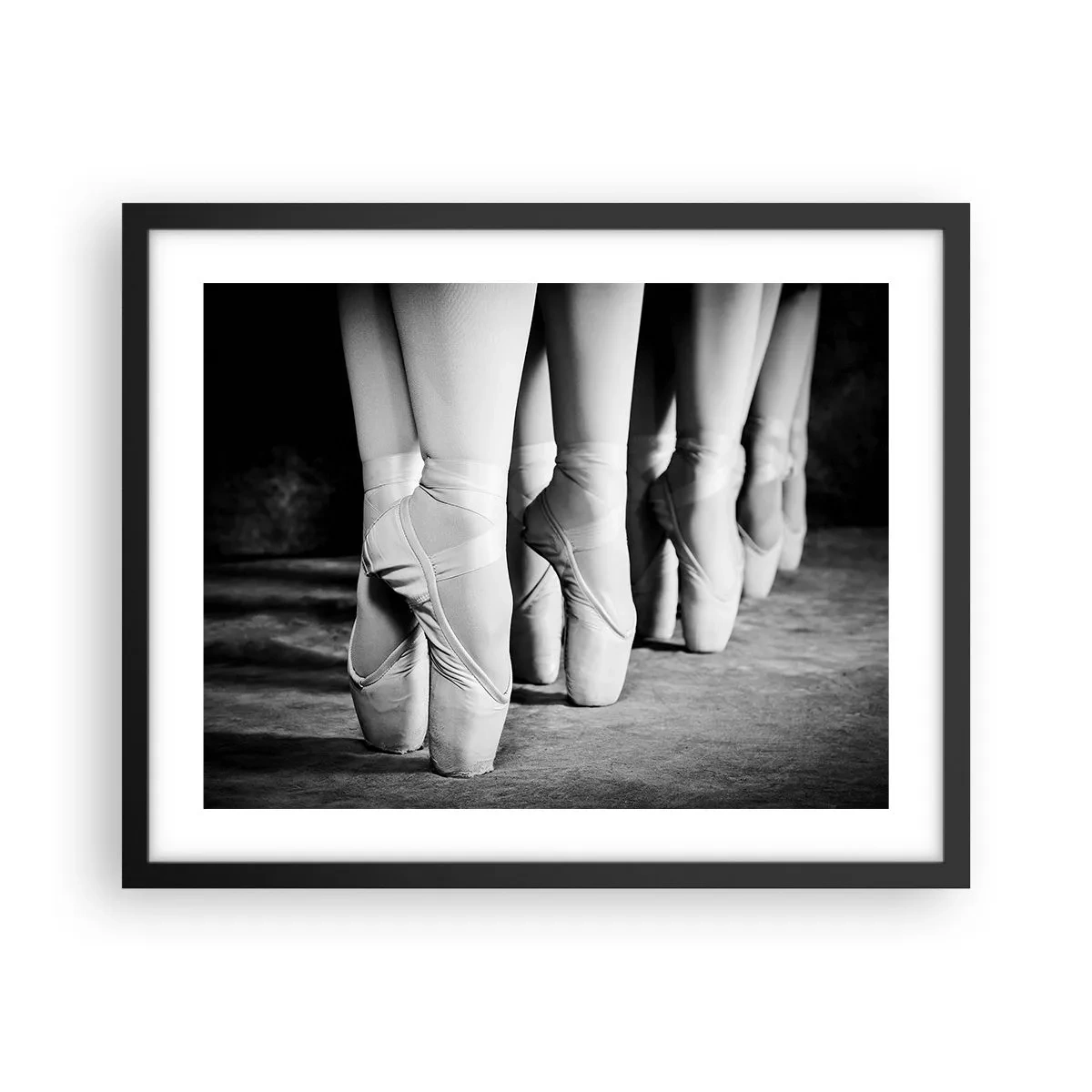 Poster in een zwarte lijst - Samen, lichtjes - 50x40 cm