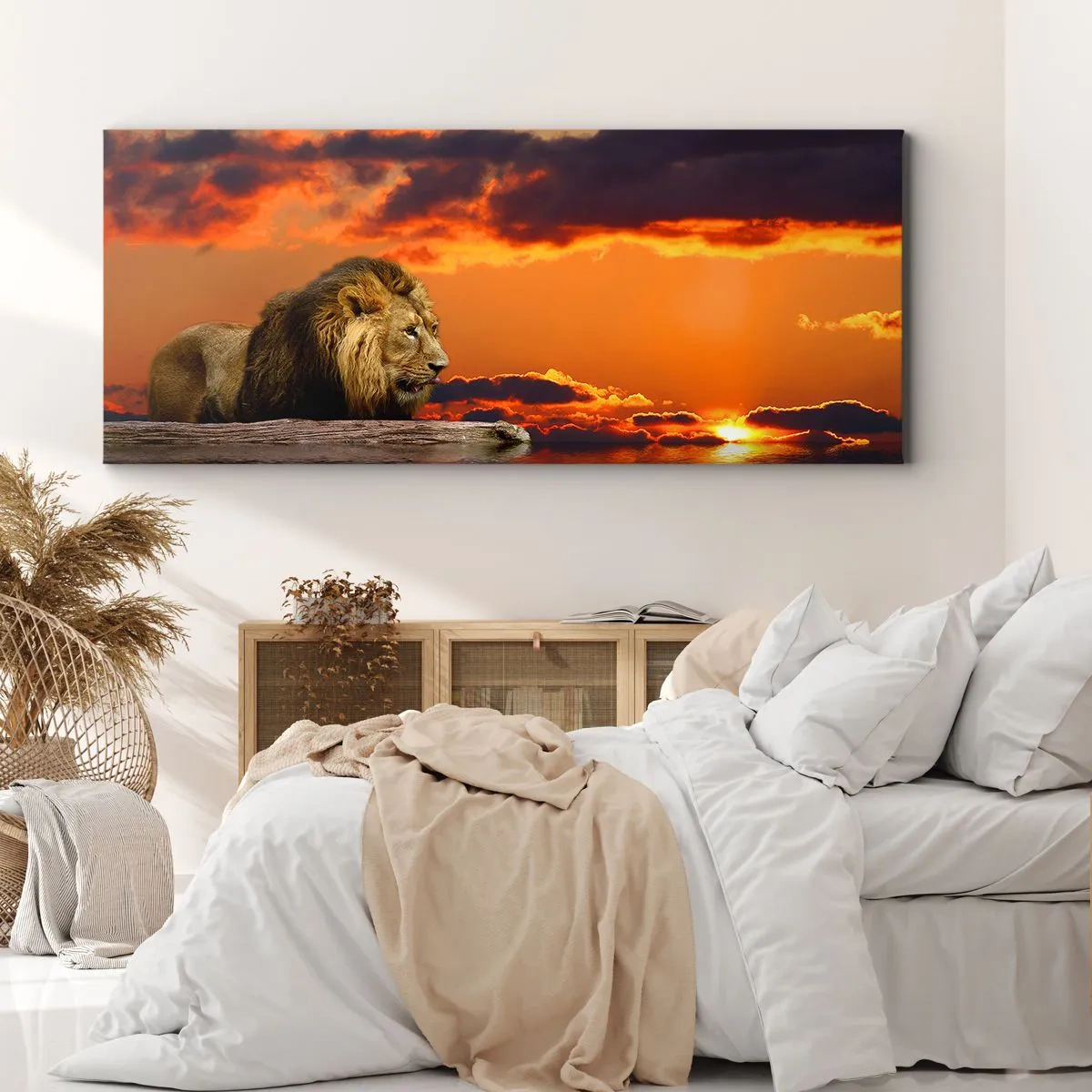 Schilderen op canvas - Koning van de natuur - 90x30 cm