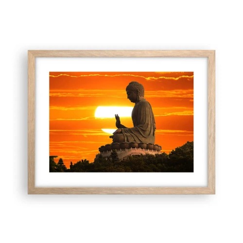 Een poster in een licht eiken lijst - Geen angst voor de wereld - 40x30 cm