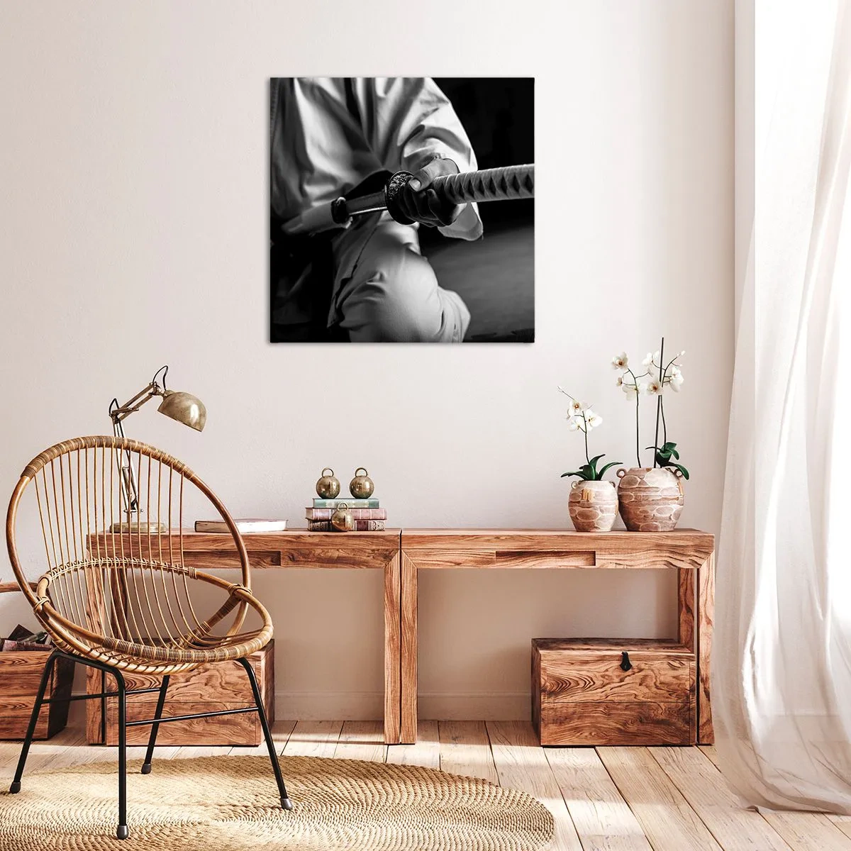 Schilderen op canvas - Ziel van een vechter - 70x70 cm