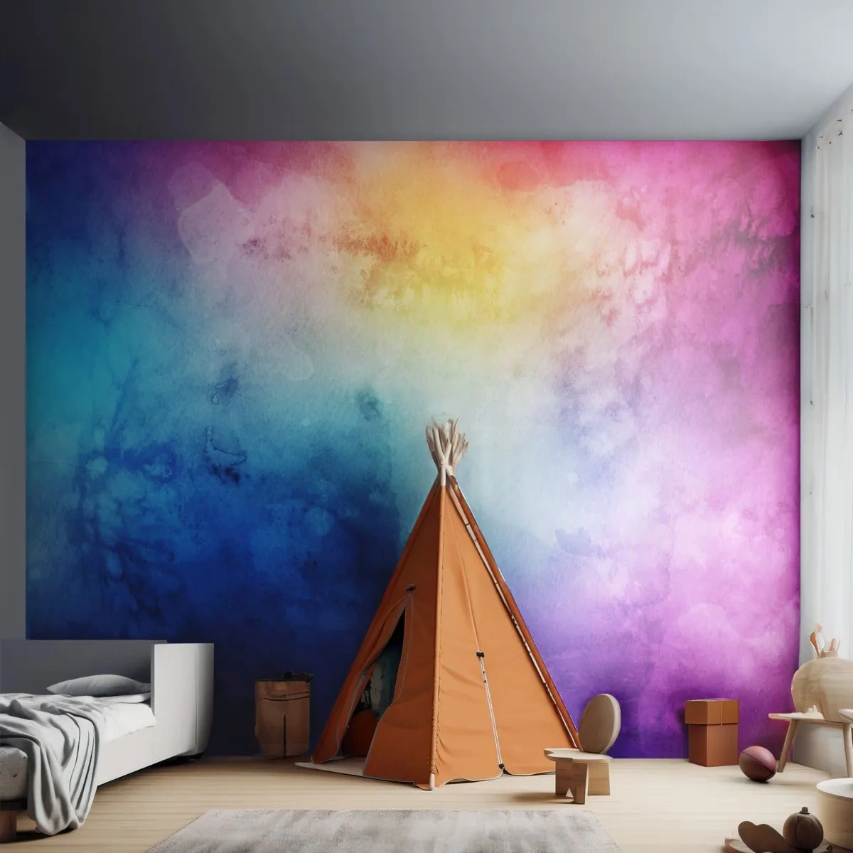 Zelfklevend Fotobehang Deluxe Sticker - Bijna in de wolken - Abstractie, Deel, Modern patroon - 250x175 cm