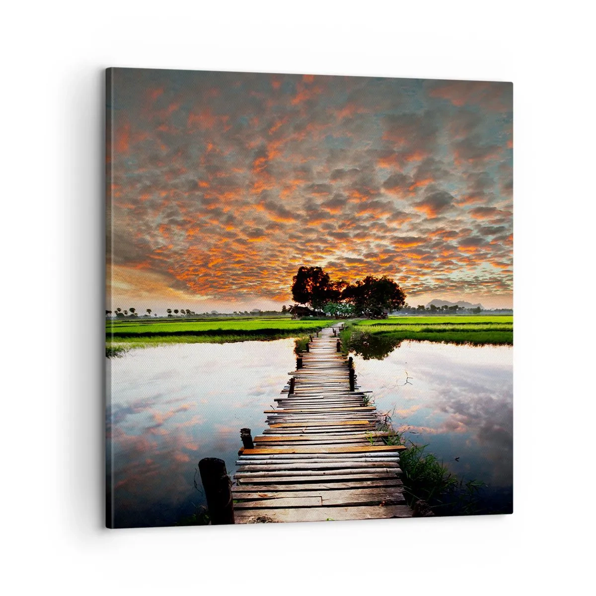 Schilderen op canvas - Strek je armen - ademen - 60x60 cm