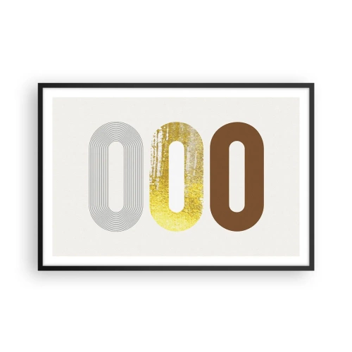 Poster in een zwarte lijst - Oooo! - 91x61 cm