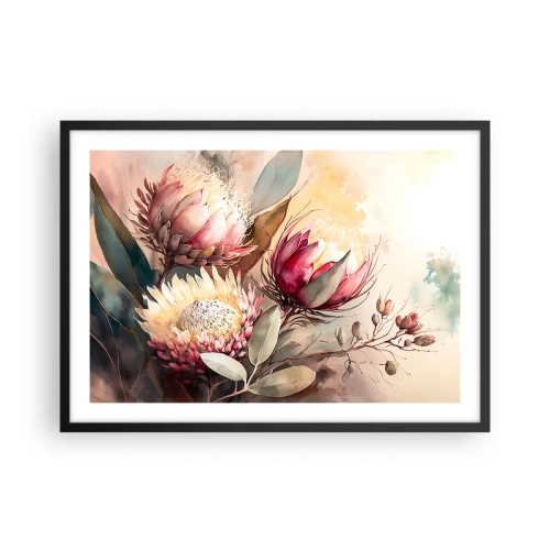 Poster in een zwarte lijst - In profiel en en face - 70x50 cm