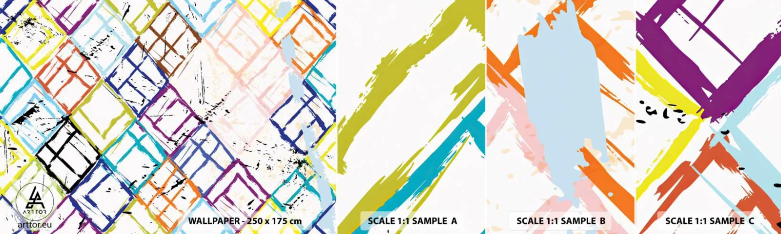 Fotobehang Staaltje Standard Eco - Cellen te huur - Abstractie, Deel, Modern patroon - 100x30 cm