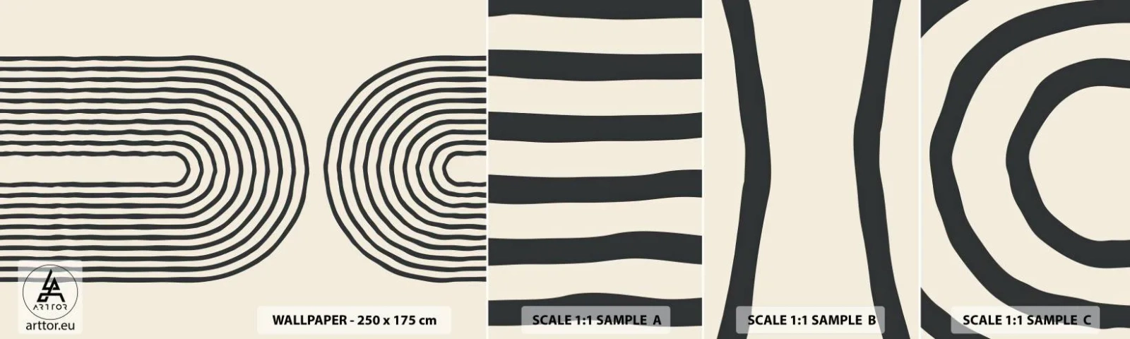 Fotobehang Monster Zelfklevend Deluxe Sticker - In een ogenblik ... - Abstractie, Grafisch, Deel - 100x30 cm