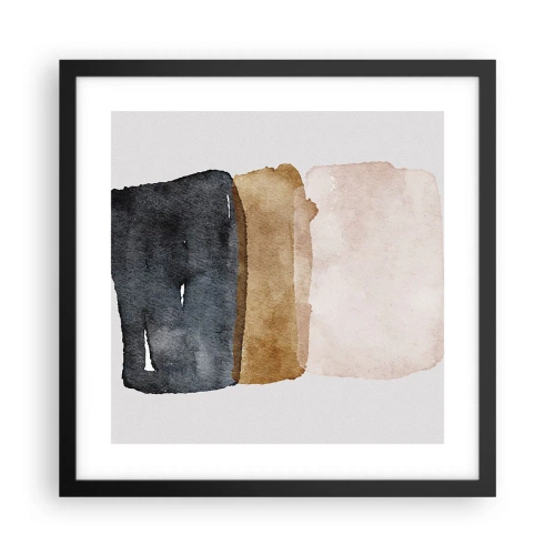 Poster in een zwarte lijst - De samenstelling van de kleuren van de aarde - 40x40 cm