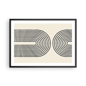 Poster in een zwarte lijst - In een ogenblik ... - 70x50 cm