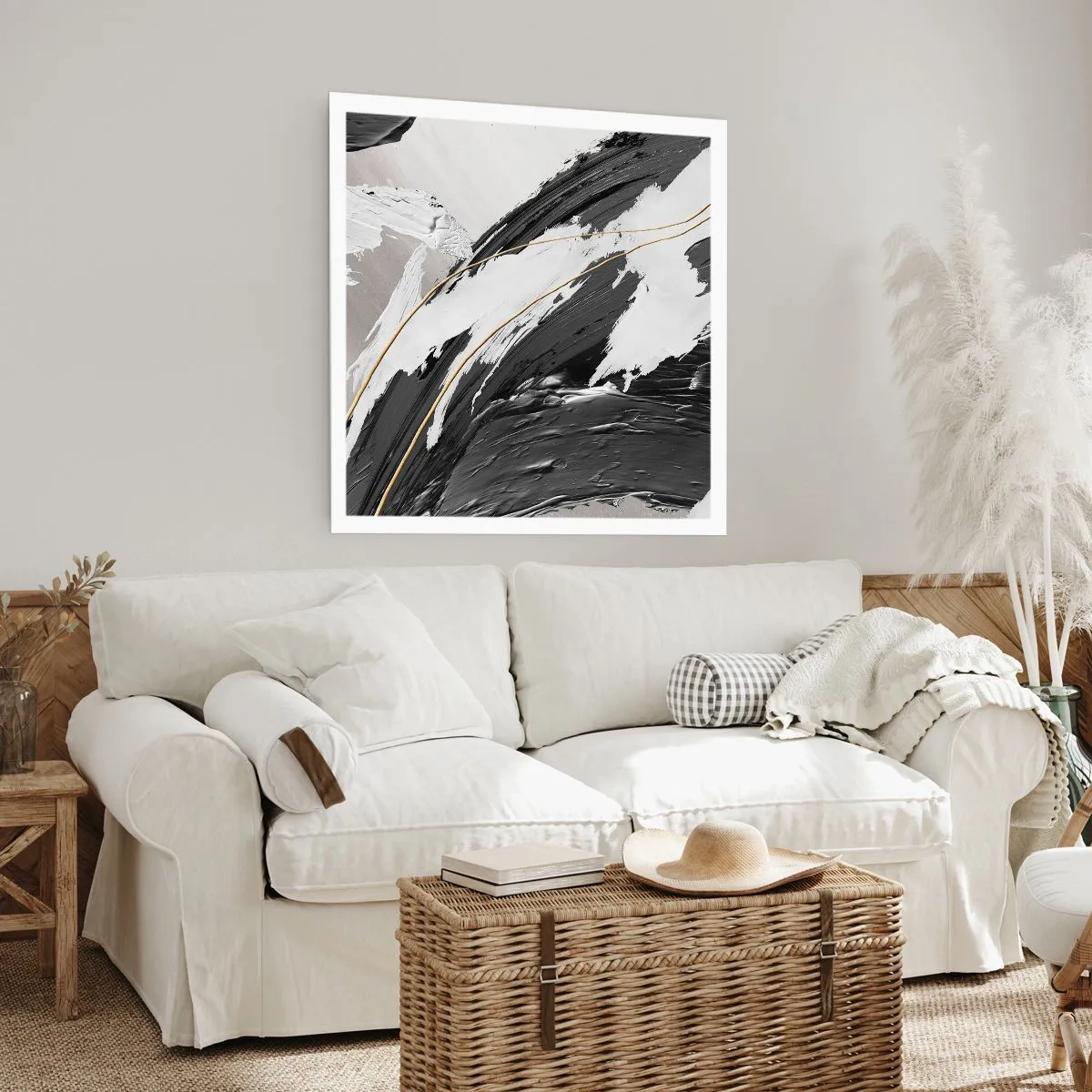 Poster - Abstractie op grote schaal - 30x30 cm