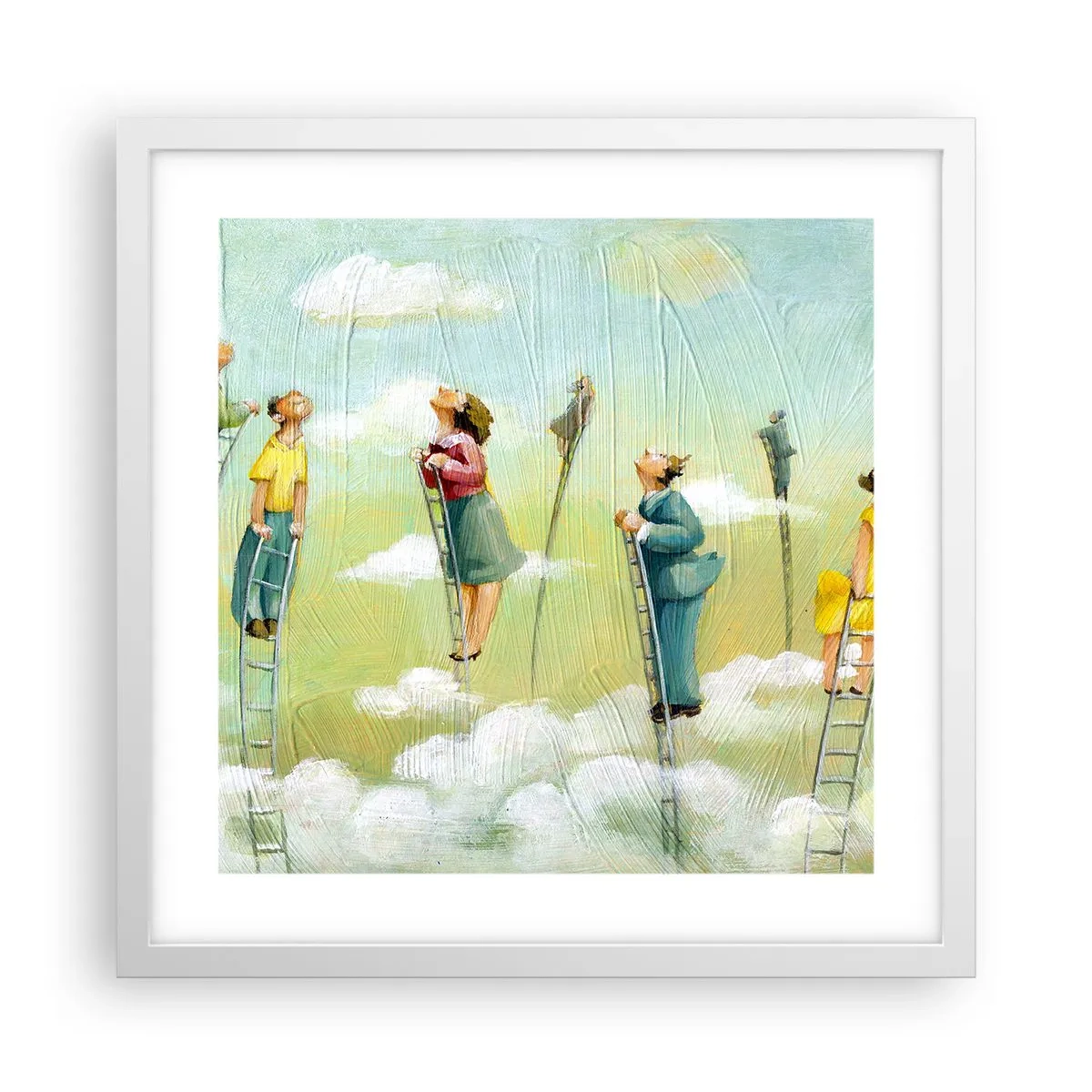 Poster in een witte lijst - Achter je droom - 40x40 cm