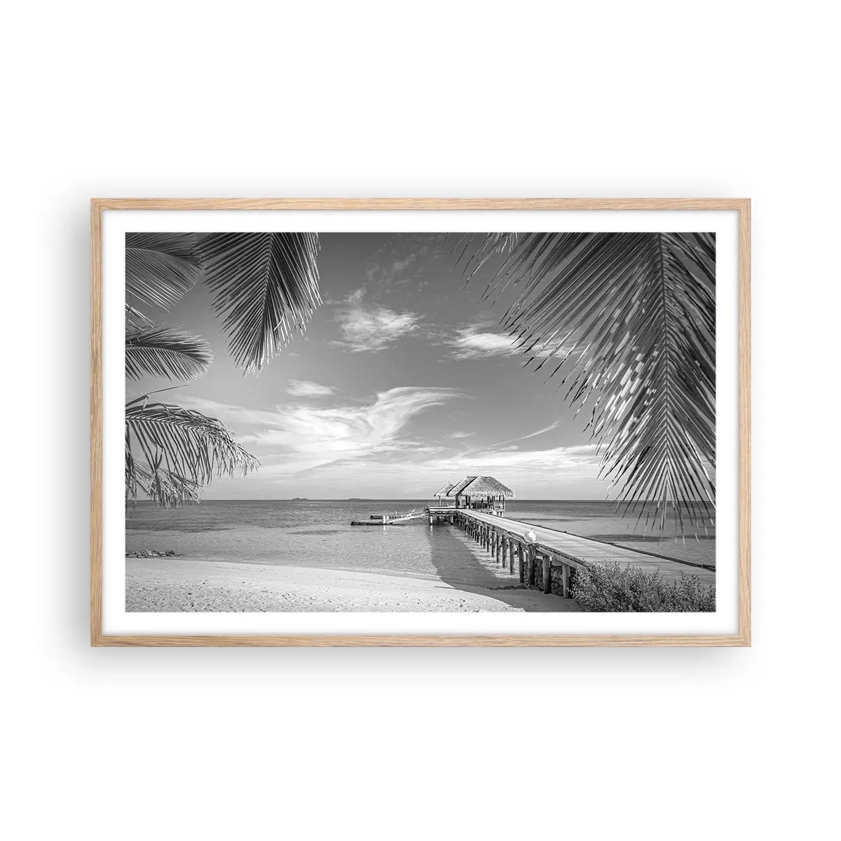 Een poster in een licht eiken lijst - Herinnering of droom? - 91x61 cm