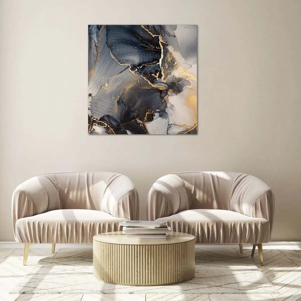 Schilderen op glas - Stenen leven - 50x50 cm