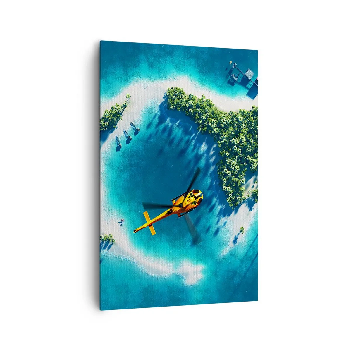 Schilderen op canvas - Koop een eiland voor jezelf - 80x120 cm