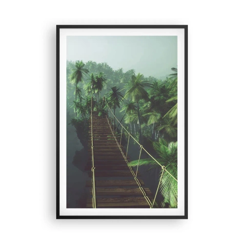 Poster in een zwarte lijst - Over de branding van groen - 61x91 cm