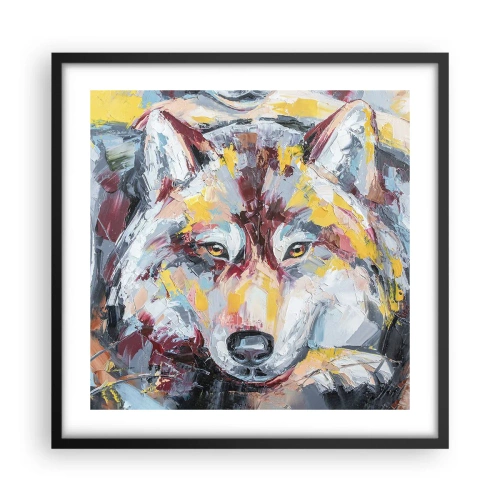 Poster in een zwarte lijst - Gemoedsrust onder dierbaren - 50x50 cm