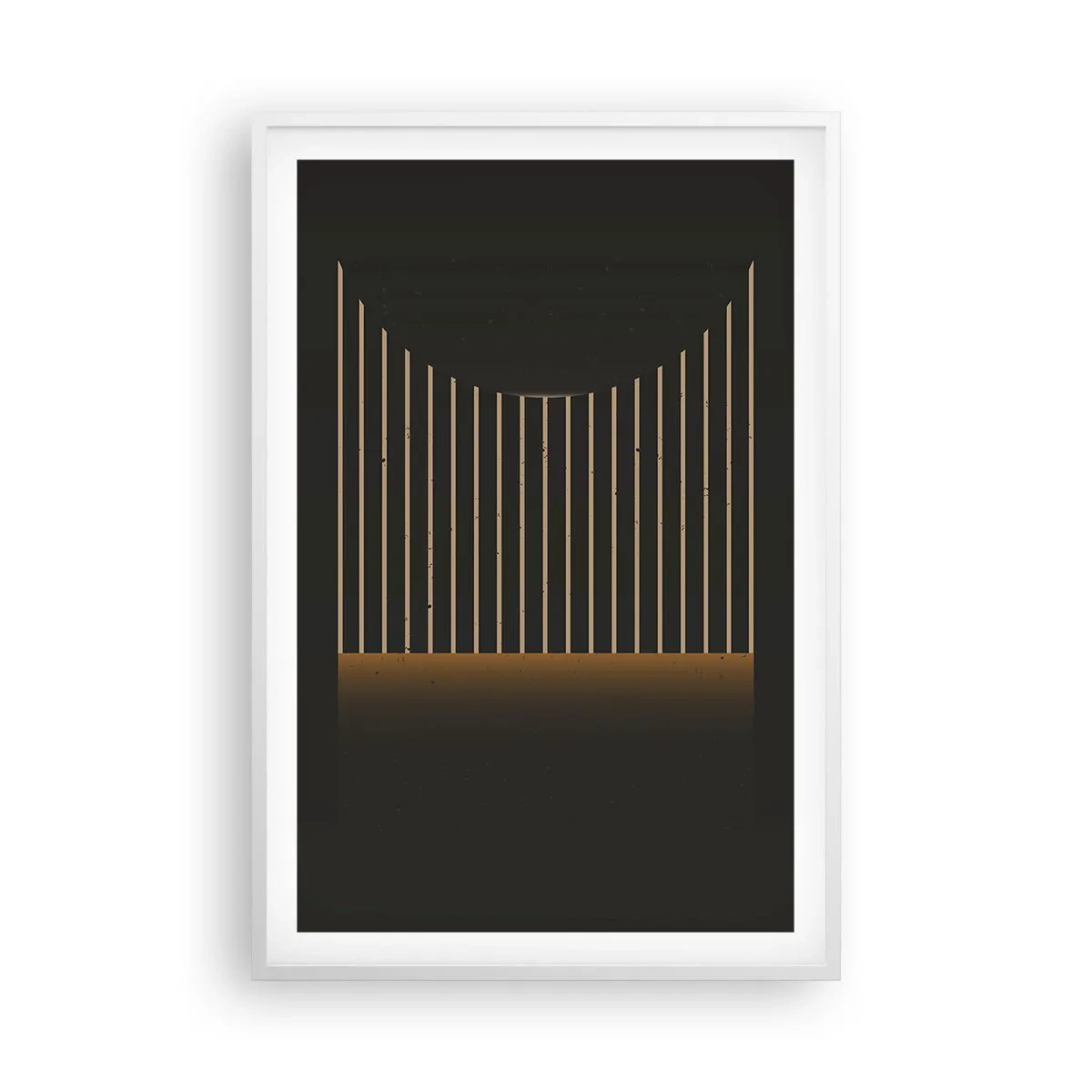 Poster in een witte lijst - Verken de duisternis - 61x91 cm