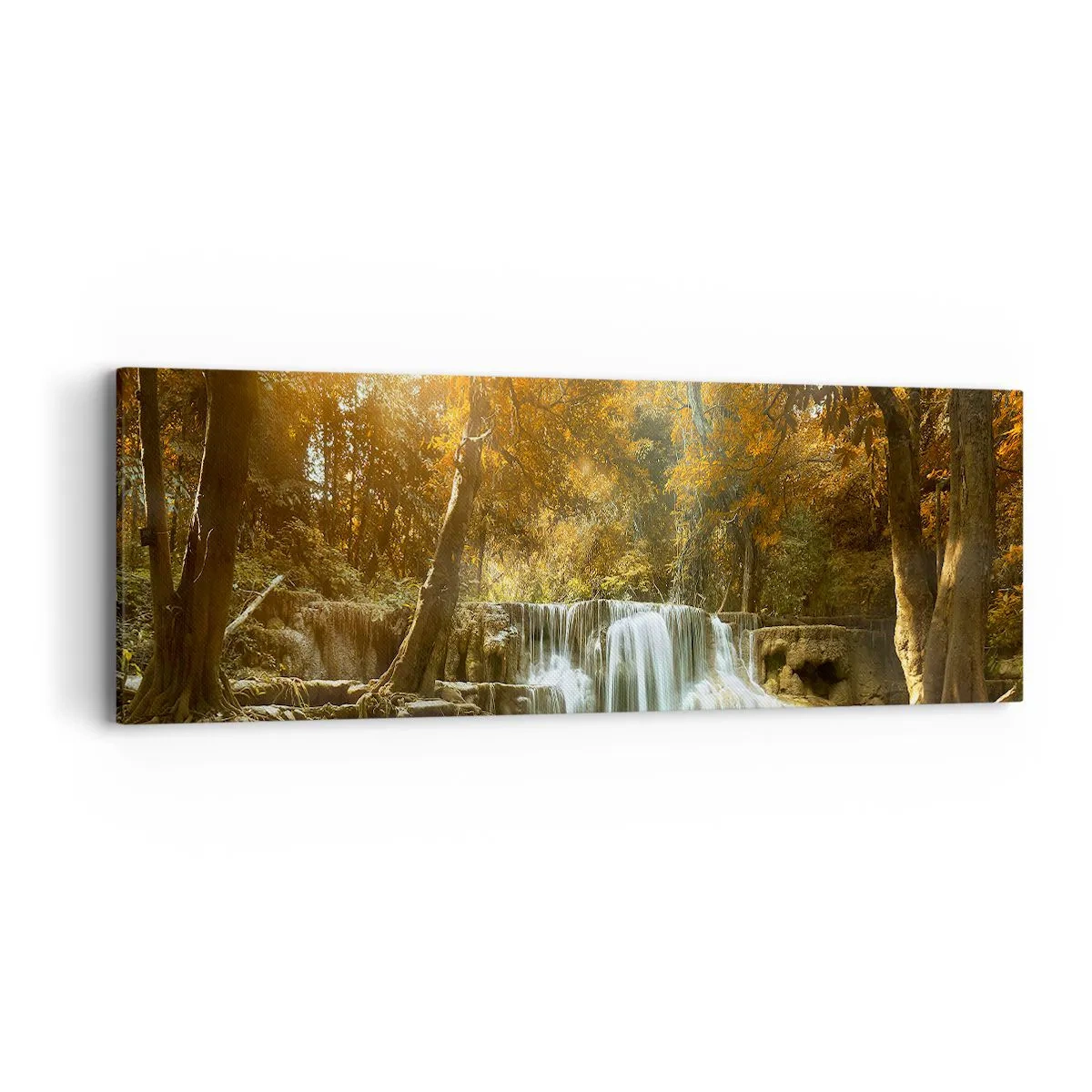Schilderen op canvas - Park cascade - 90x30 cm