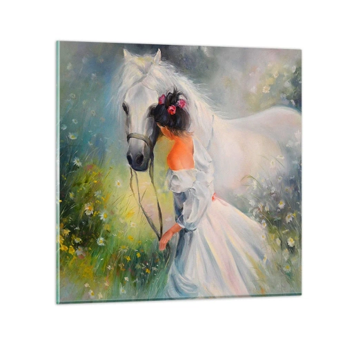 Schilderen op glas - Als uit een mooie droom - 60x60 cm