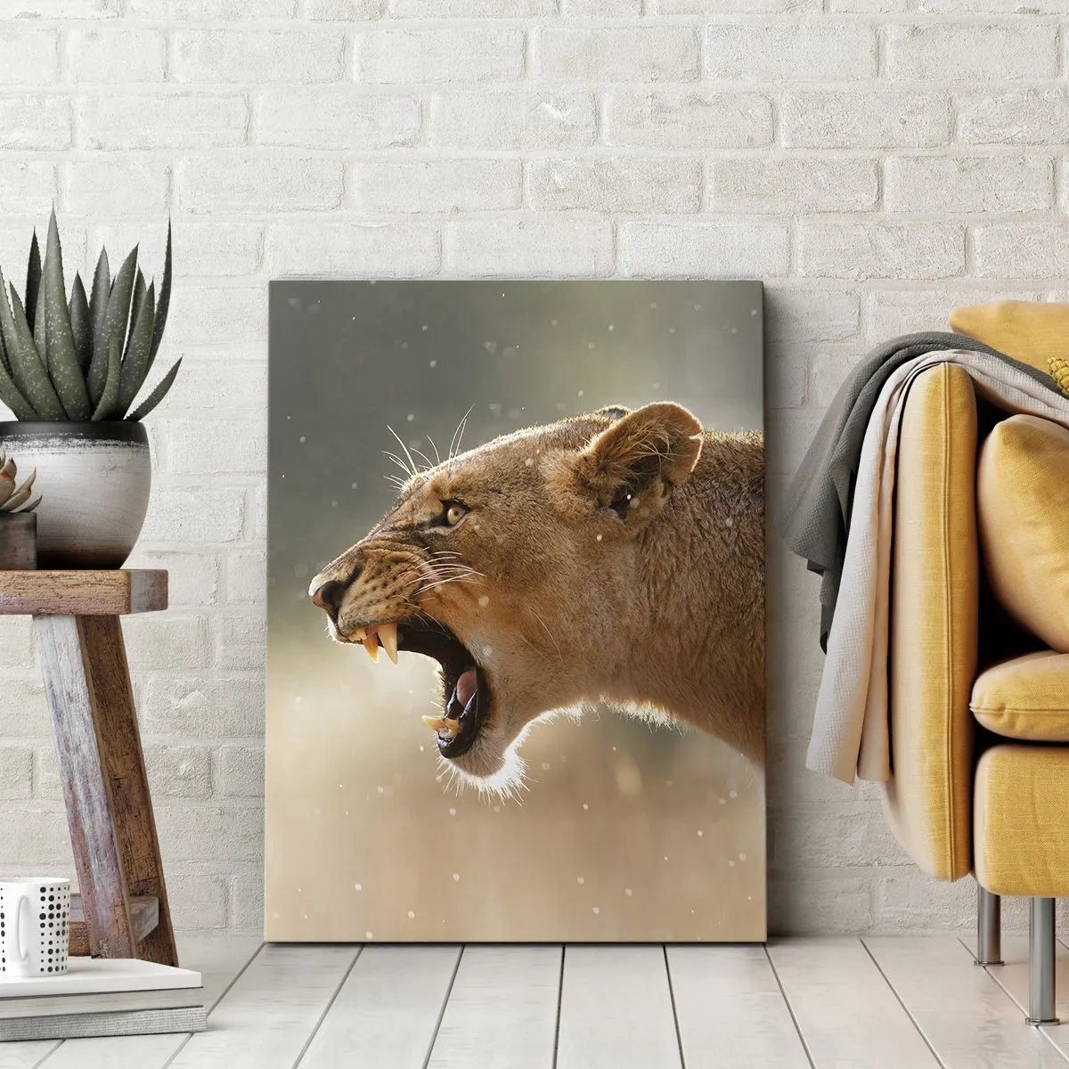 Schilderen op canvas - Probeer niet te luisteren - 50x70 cm
