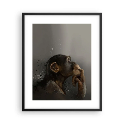 Poster in een zwarte lijst - Zeker een denker - 40x50 cm