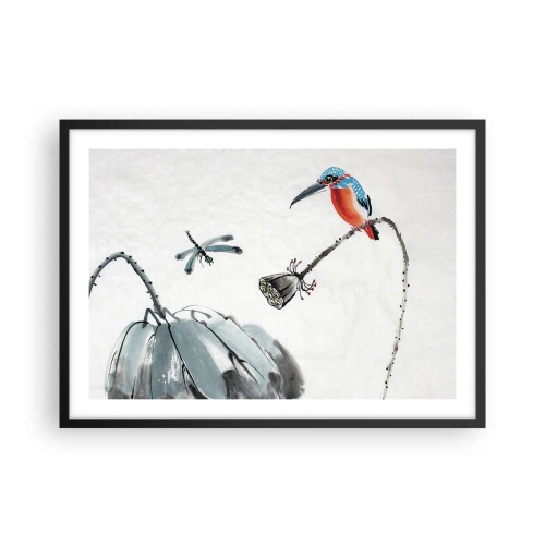 Poster in een zwarte lijst - Het leven van de weide - 70x50 cm