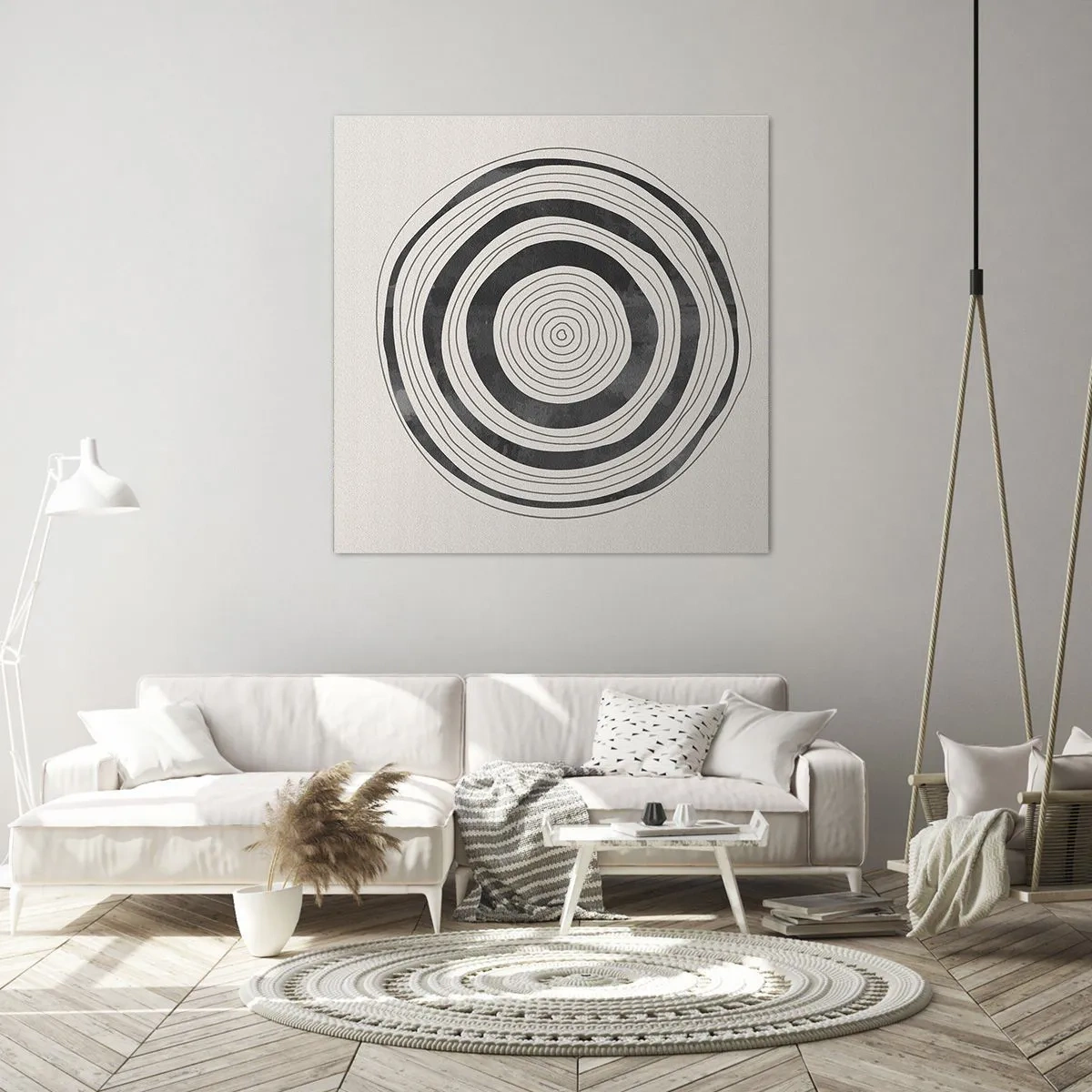 Schilderen op canvas - Wat belangrijk is, is wat er tussenin zit - 70x70 cm