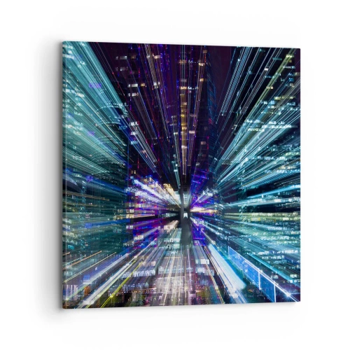 Schilderen op canvas - Overgang naar hyperspace - 70x70 cm