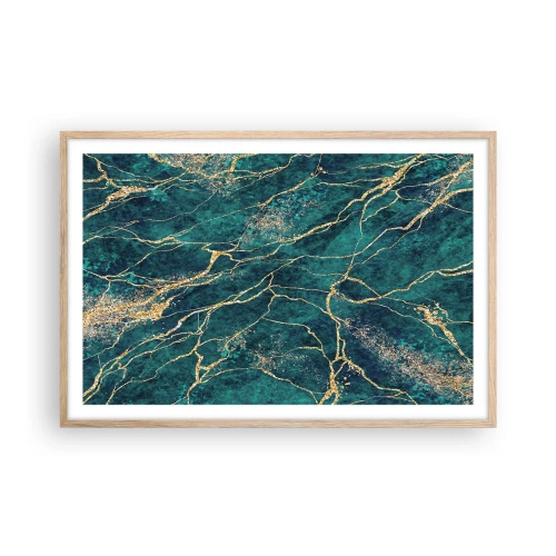 Een poster in een licht eiken lijst - Goudmijn - 91x61 cm