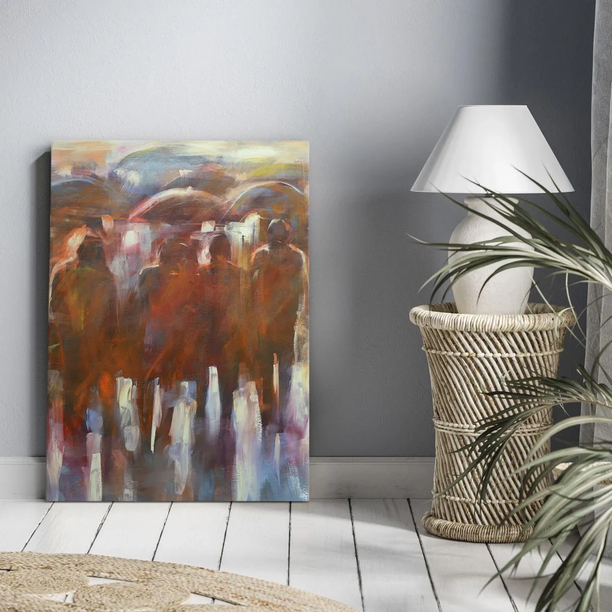 Schilderen op canvas - Zelfs bij regen en mist - 45x80 cm