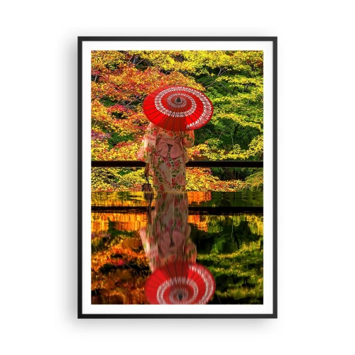 Poster in een zwarte lijst - In de tempel van de natuur - 70x100 cm