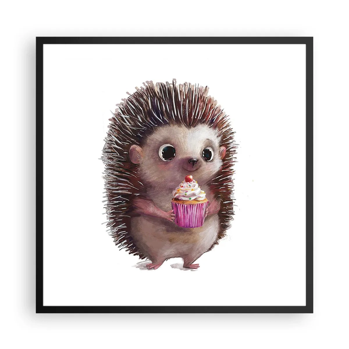 Poster in een zwarte lijst - De vakantie is elke dag - 60x60 cm