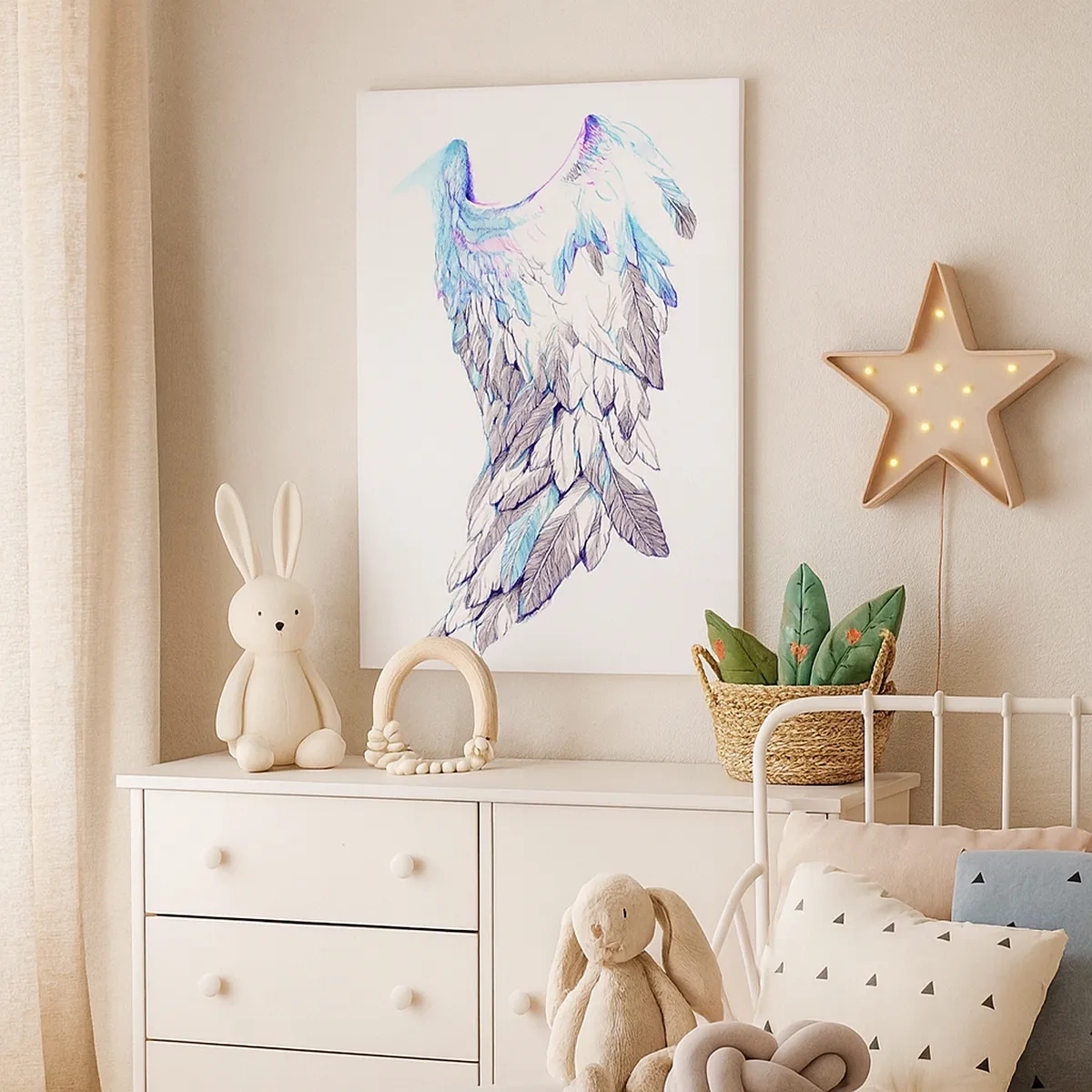 Schilderen op canvas - Ik heb vleugels nodig - 50x70 cm