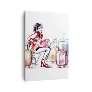 Schilderen op canvas - Laten we gaan zitten voor de reis - 70x100 cm