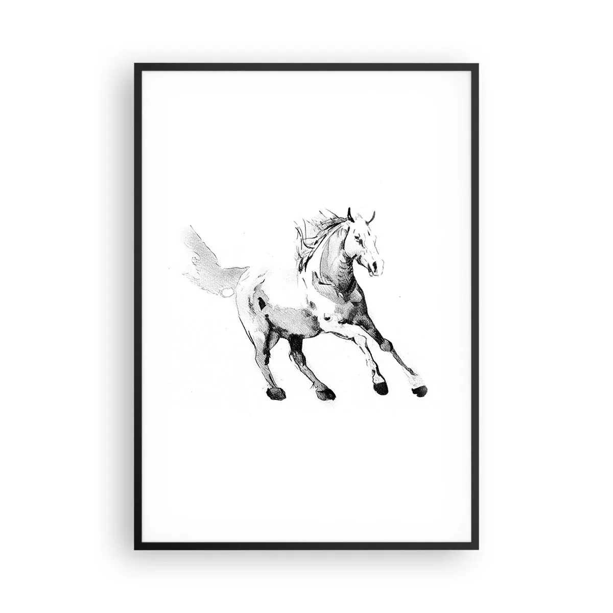 Poster in een zwarte lijst - Ongetemde ziel - 70x100 cm