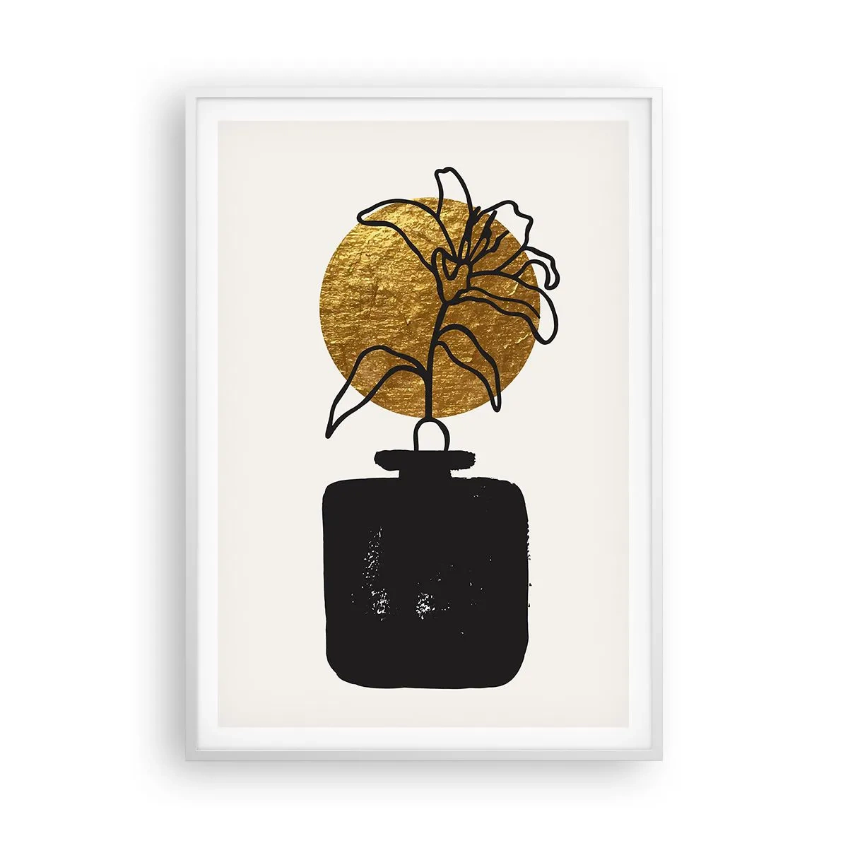 Poster in een witte lijst - Schoonheid is goud waard - 70x100 cm