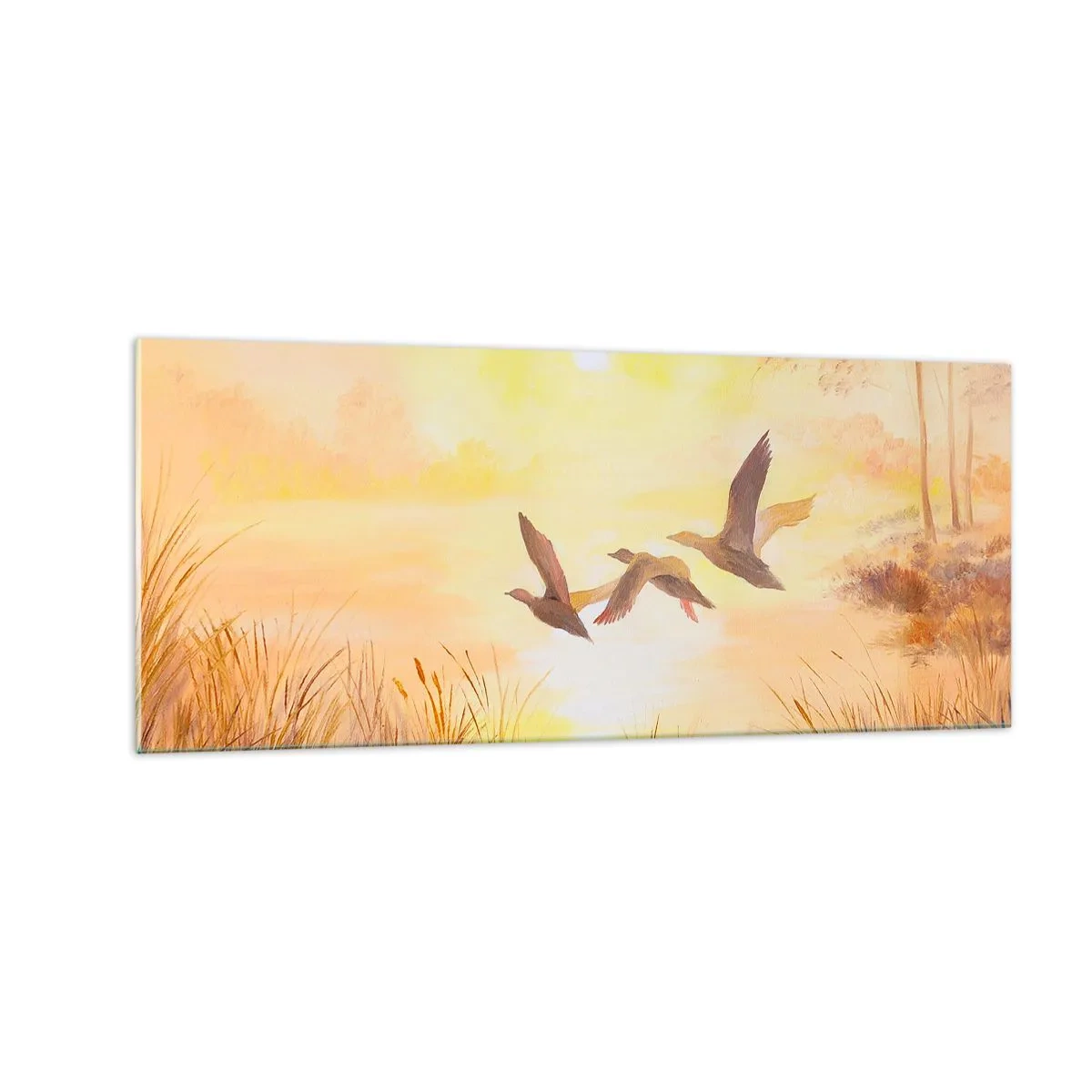 Schilderen op glas - Het begin van een lange reis - 100x40 cm