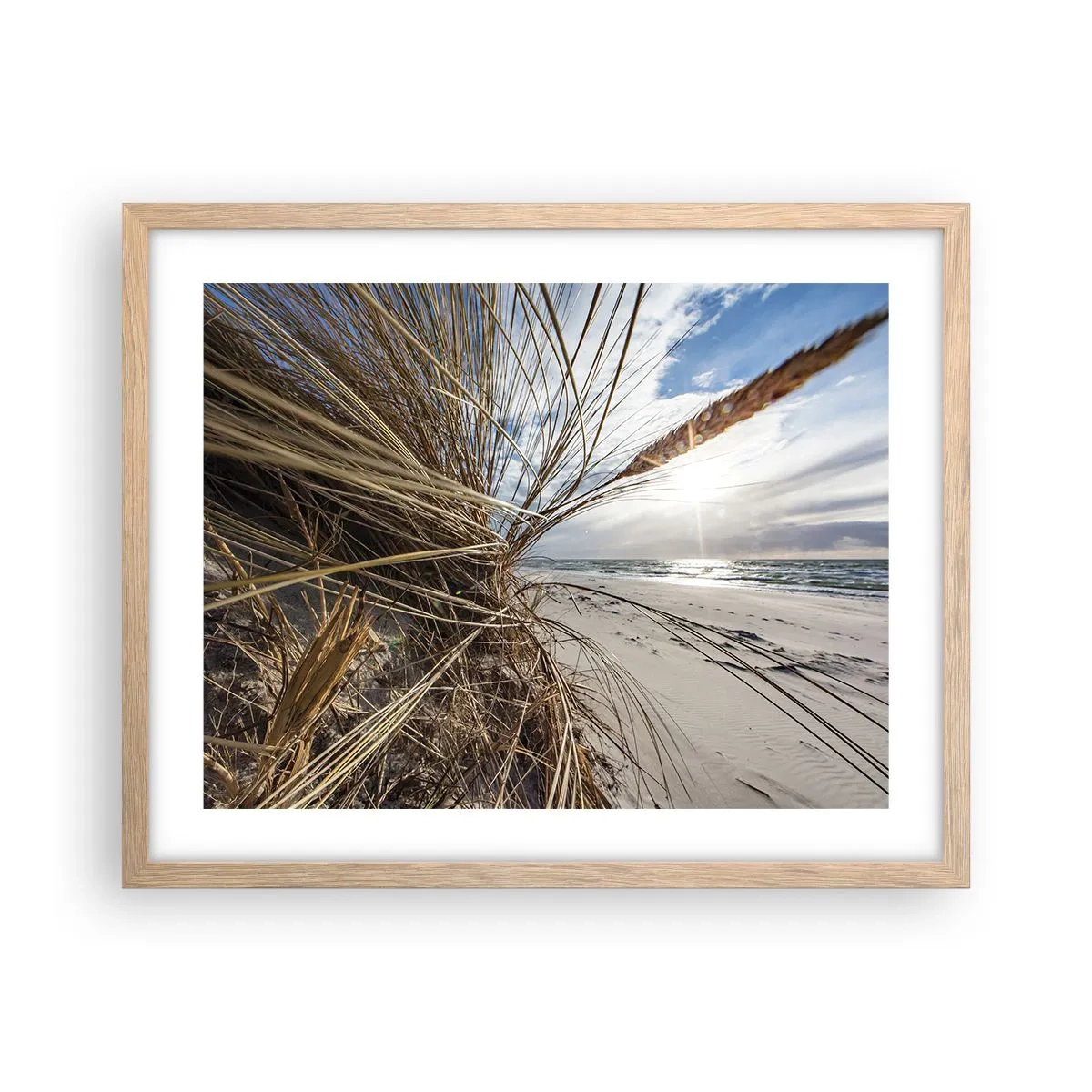 Een poster in een licht eiken lijst - Een ontmoeting van de elementen - 50x40 cm