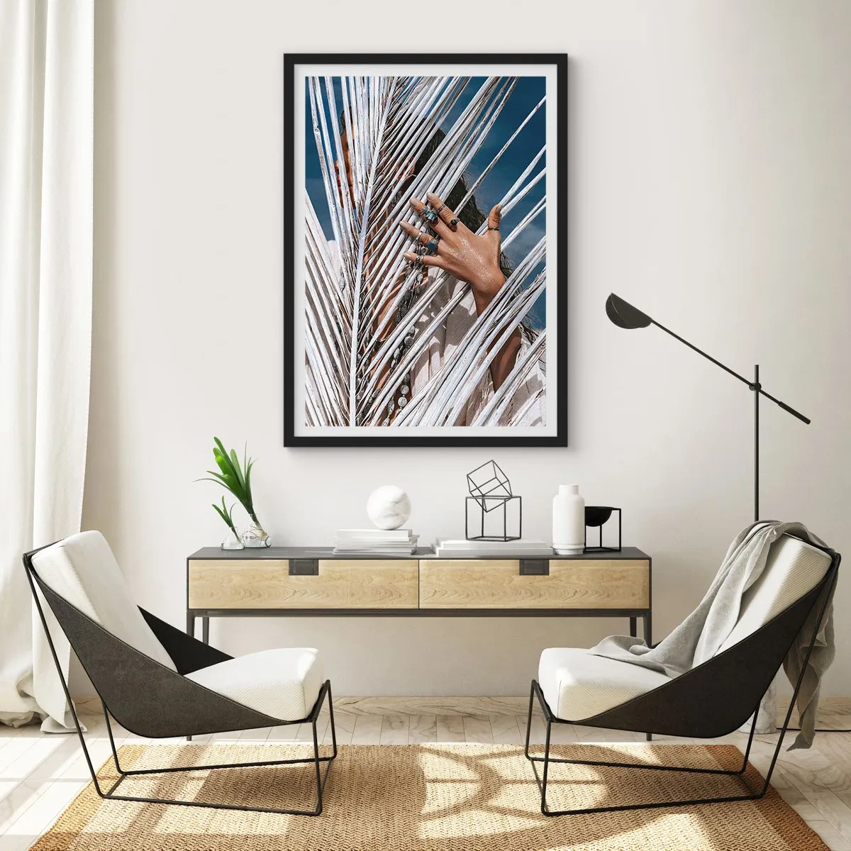 Poster in een zwarte lijst - Het meisje van de sjamaan? - 61x91 cm