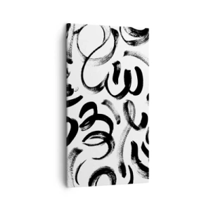 Schilderen op canvas - Zwart op wit - 45x80 cm