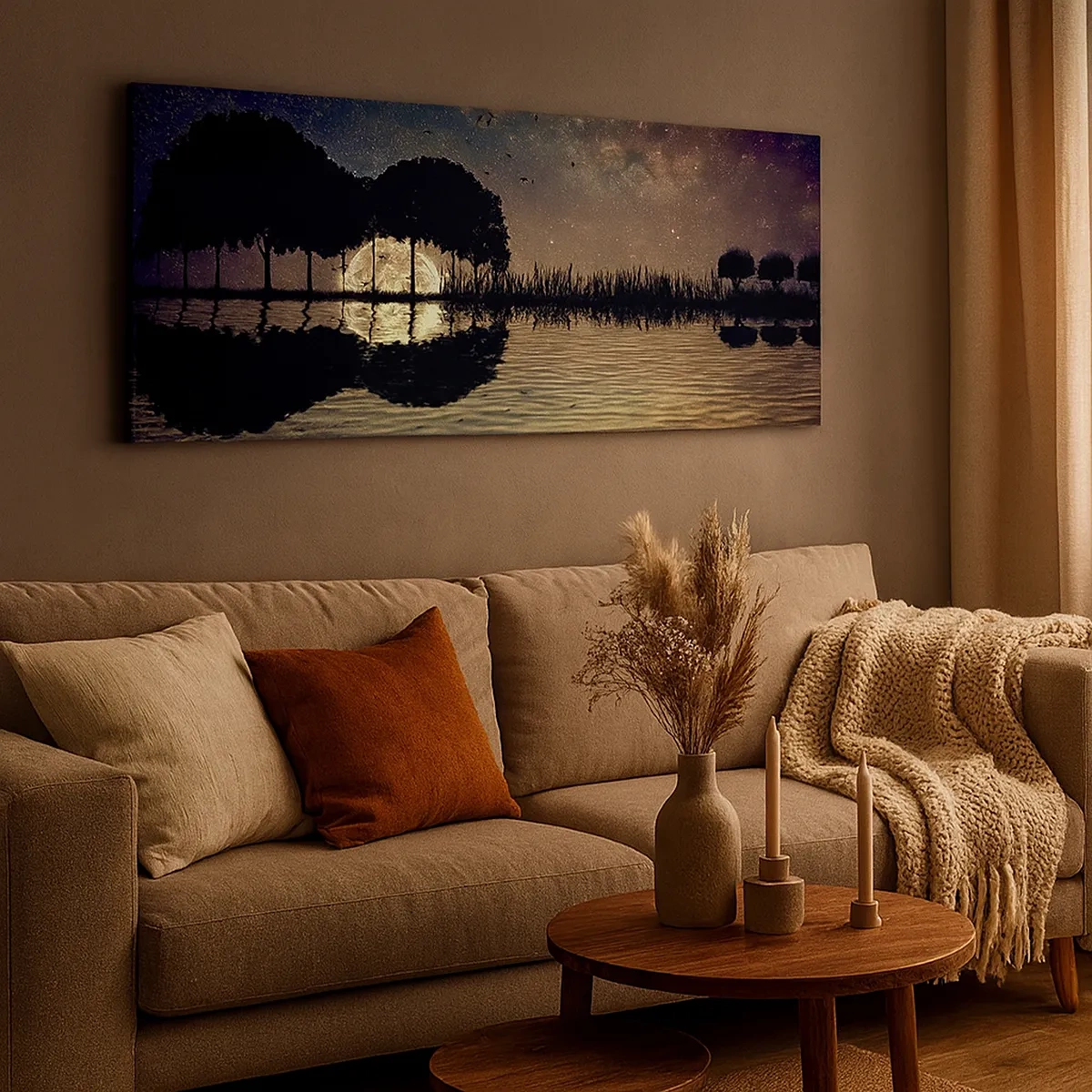 Schilderen op canvas - Nacht aan het einde van de wereld - 30x30 cm