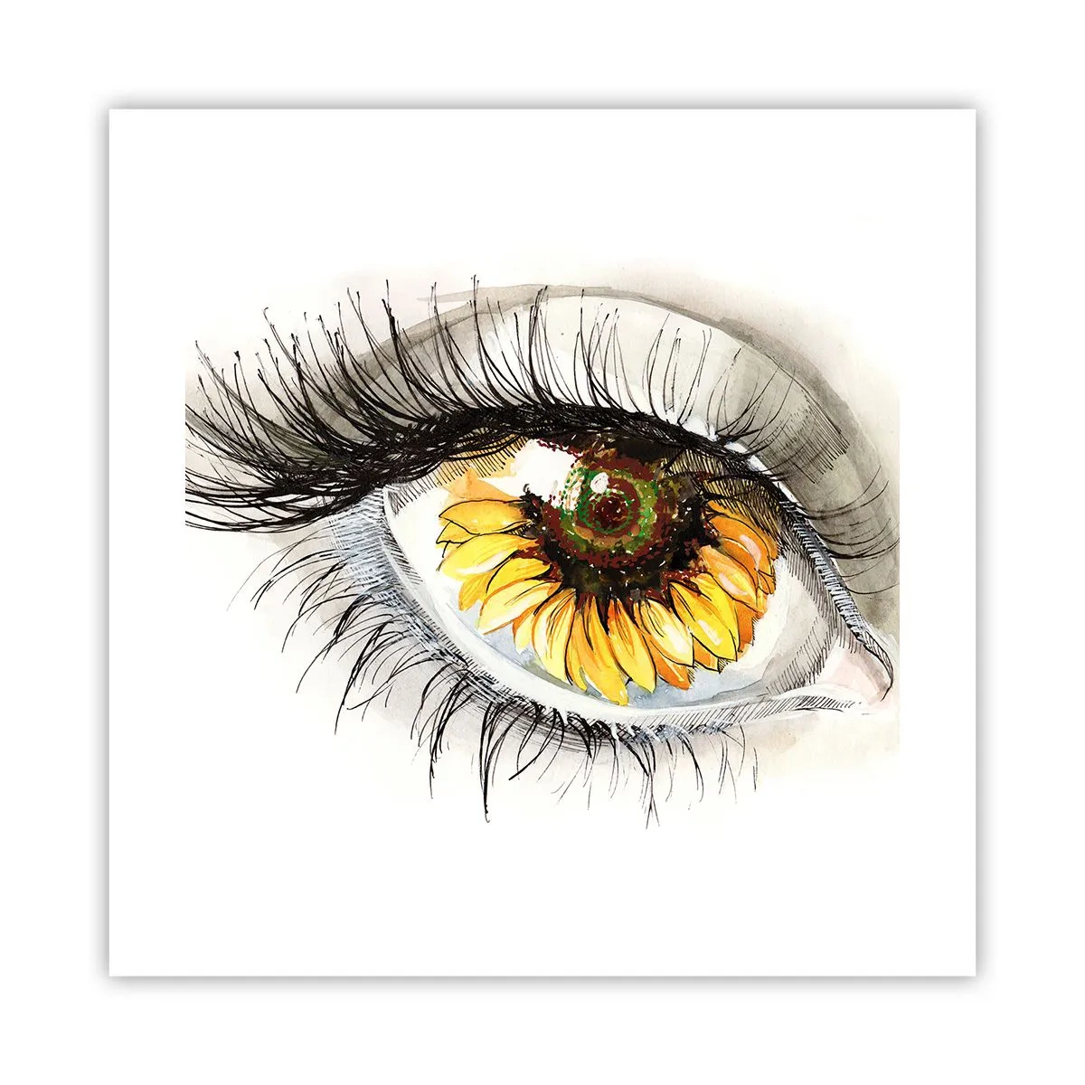 Poster - Een look zo warm als de zomer - 40x40 cm