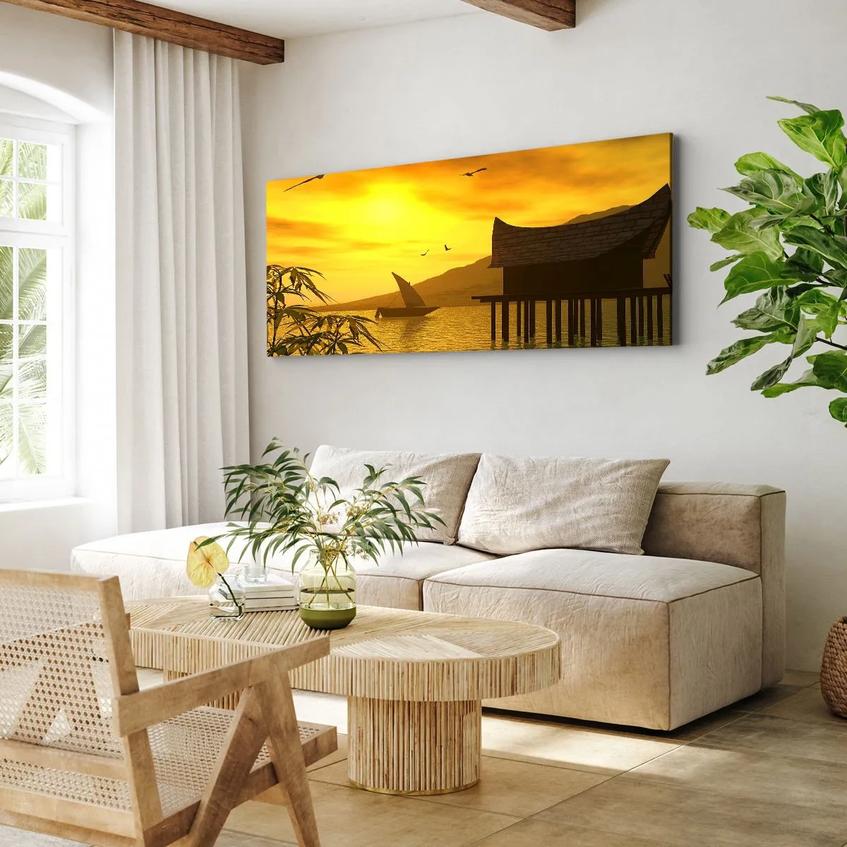 Schilderen op canvas - De verlangde vrede - 160x50 cm